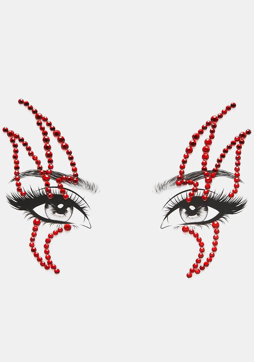 Flame On Rhinestone Face Gems