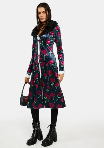 Bouquet Of Thorns Velour Duster