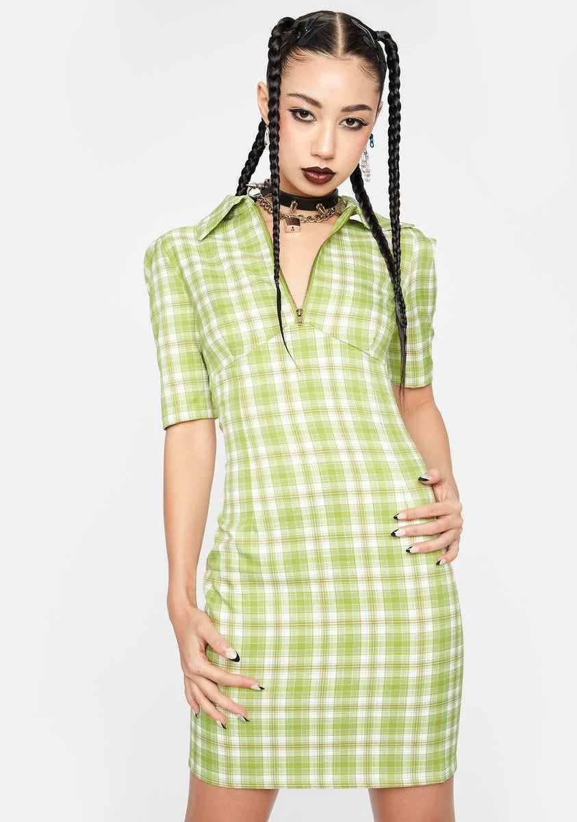 Check Polo Shirt Dress