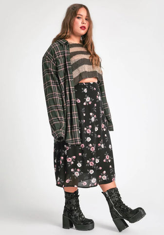 Always Erase And Rewind Midi Skirt