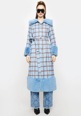 Love Goes On Plaid Coat