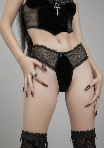 Blood Oath Velvet Thong