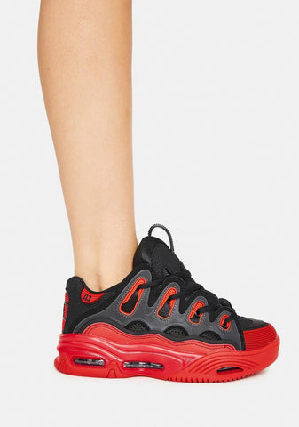 Black & Red D3 2001 Skate Shoes