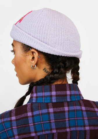 Lilac You're So Fly Knit Beanie
