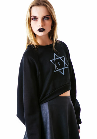 Trippy Cropped Sweatshirt