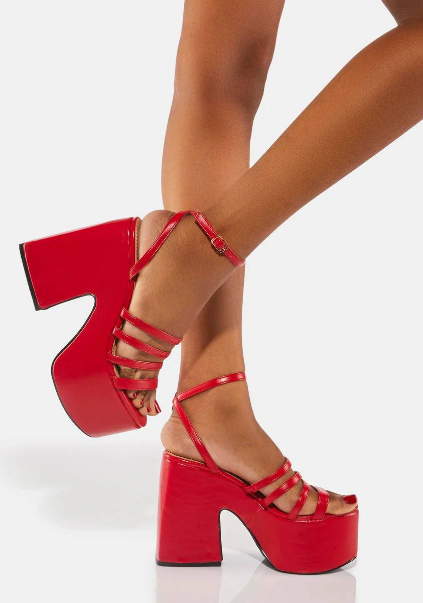 Red Tornado Platform Heels