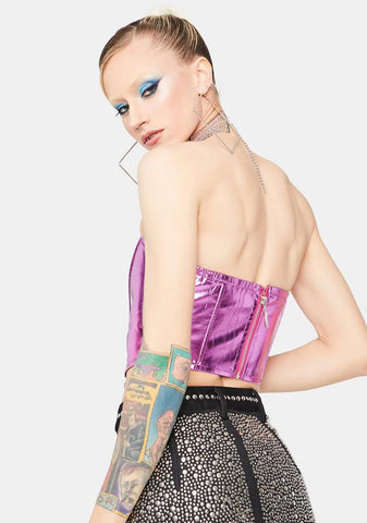 Fairy Heart Metallic Corset Top