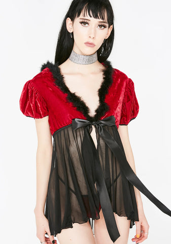 Naughty List Velvet Set