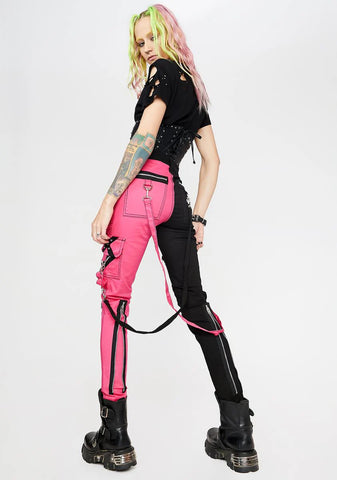 Pink Split Leg Rage Pants