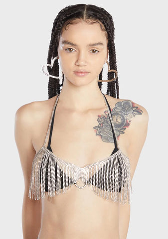 Deja Vu Rhinestone Heart Earrings