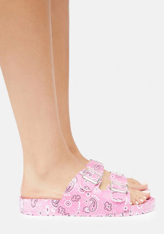 Pleasure's All Mine Bandana Slides