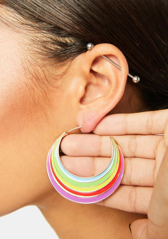 Chasing Rainbows Hoop Earrings