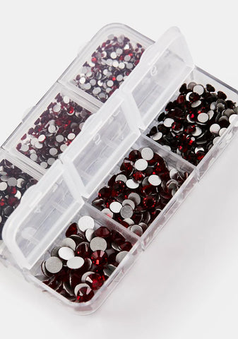 Black Cherry Rhinestone 6-Pack