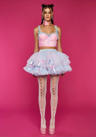 Believe The Magic Crop Bustier Top