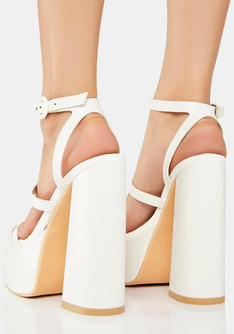 Vanilla Maybe Never Platform Heels