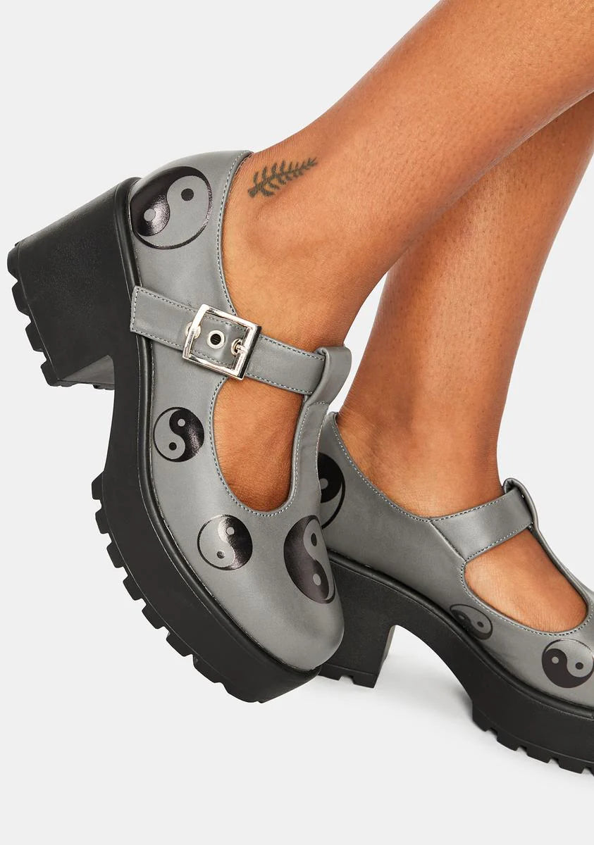 Taijitu Yin-Yang Mary Janes