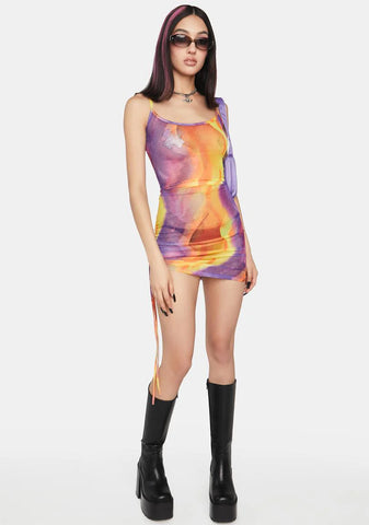 Sunset Mesh Dress