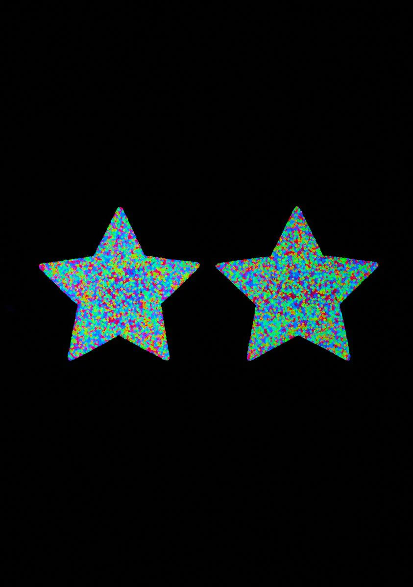 Blacklight Glitter Star Pasties