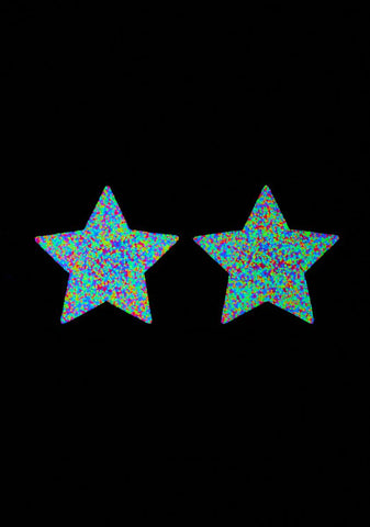 Blacklight Glitter Star Pasties