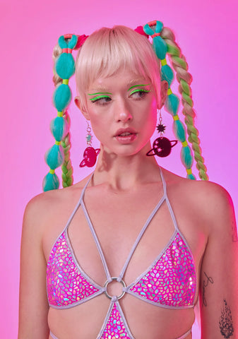 Star Planet Mirrored Earrings