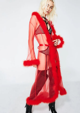 In The Night Feather Robe