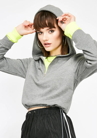 Stoned Fill My Cup Cropped Hoodie