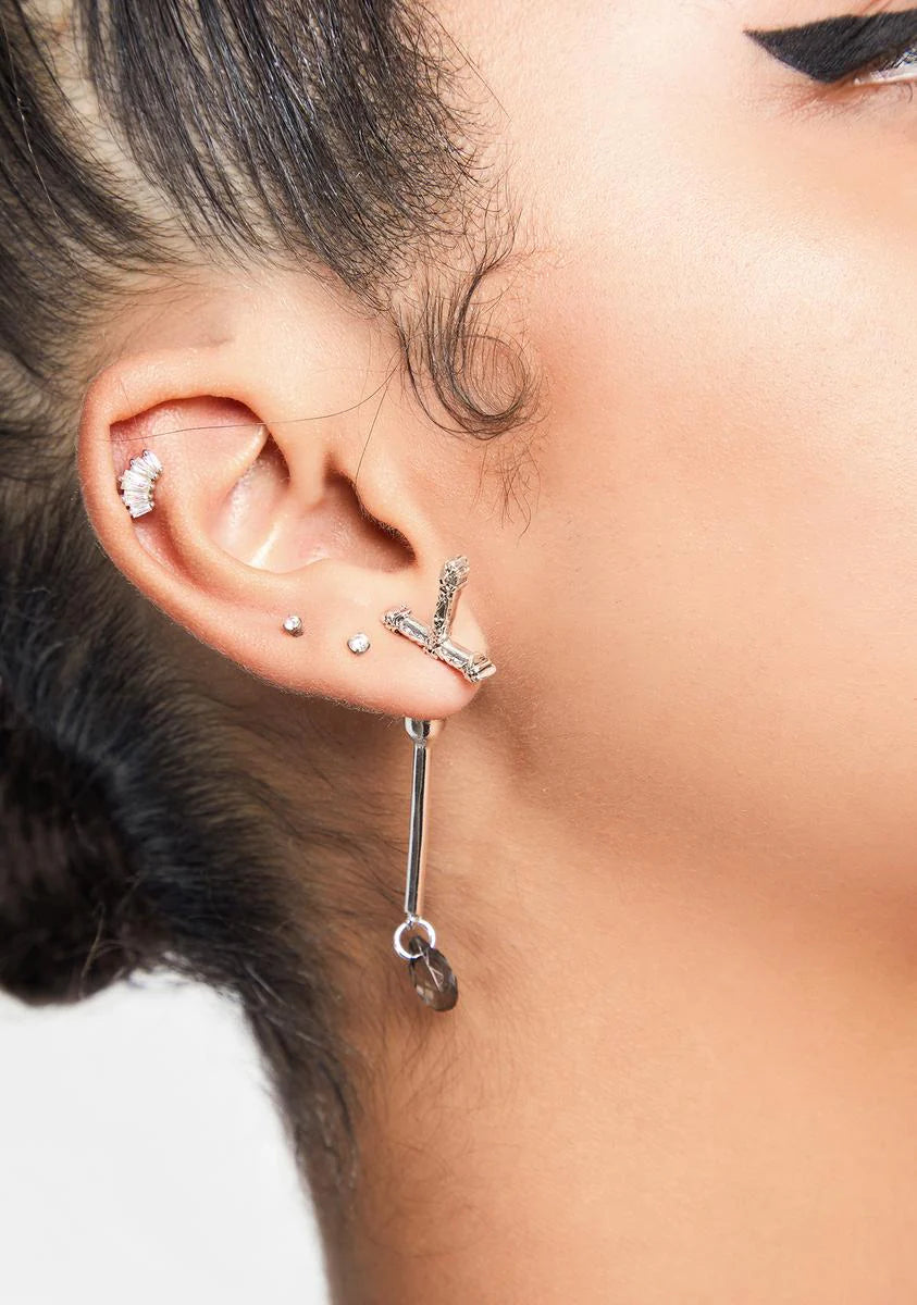 In The Afterlife Cross Earrings