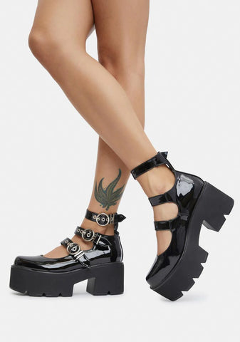 Oblivion Chunky Platform Mary Janes