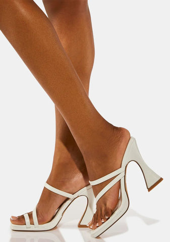 Blanc The Night Is Young Strappy Heels