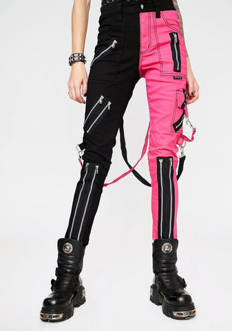 Pink Split Leg Rage Pants