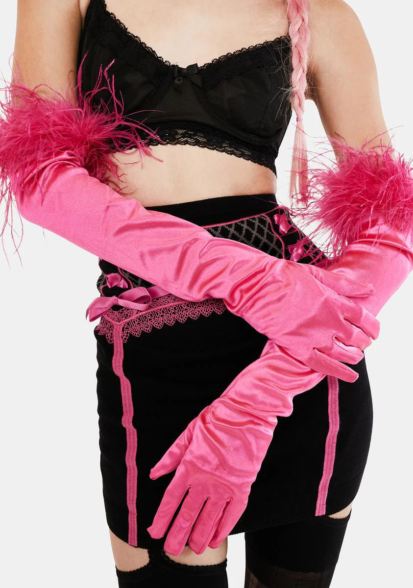 Kiss Unspoken Rules Satin Gloves