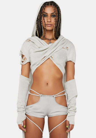 Compression Scarf Wrap Top