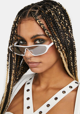 Compression White Chrome Sunglasses