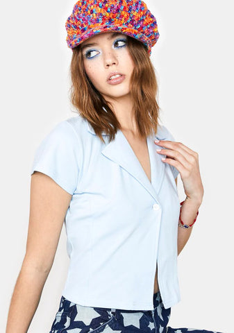 Cyan Falling Out Button Up Shirt