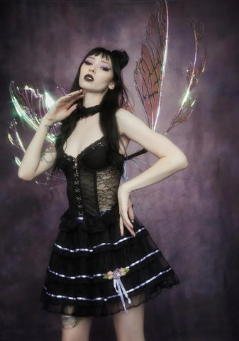 Enshrined In Vines Organza & Rosette Skirt