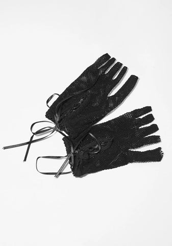 Baddie To The Bone Fishnet Gloves