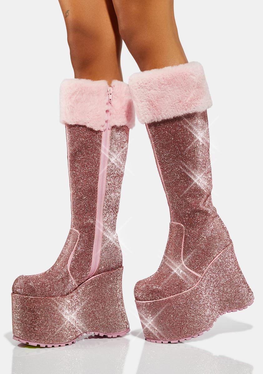 Cloud Nine Rhinestone Platform Boots