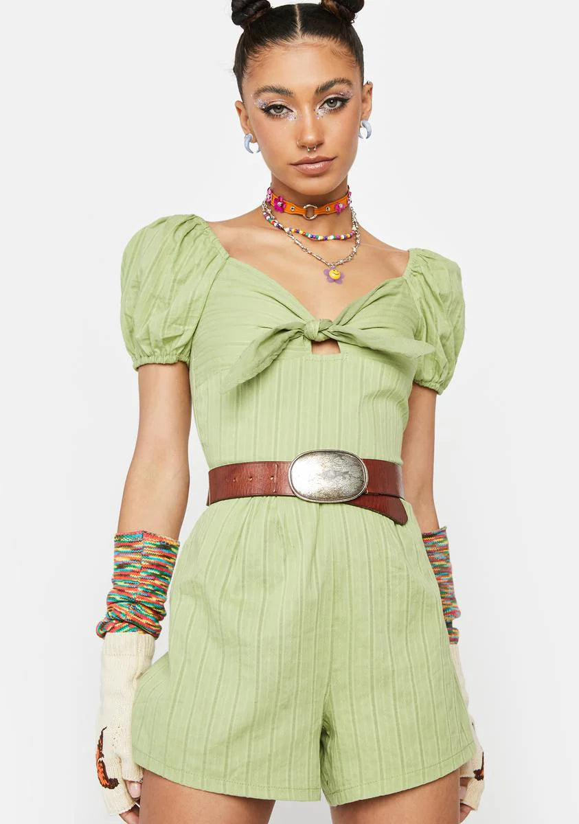 Tropical Sun Season Knotted Romper