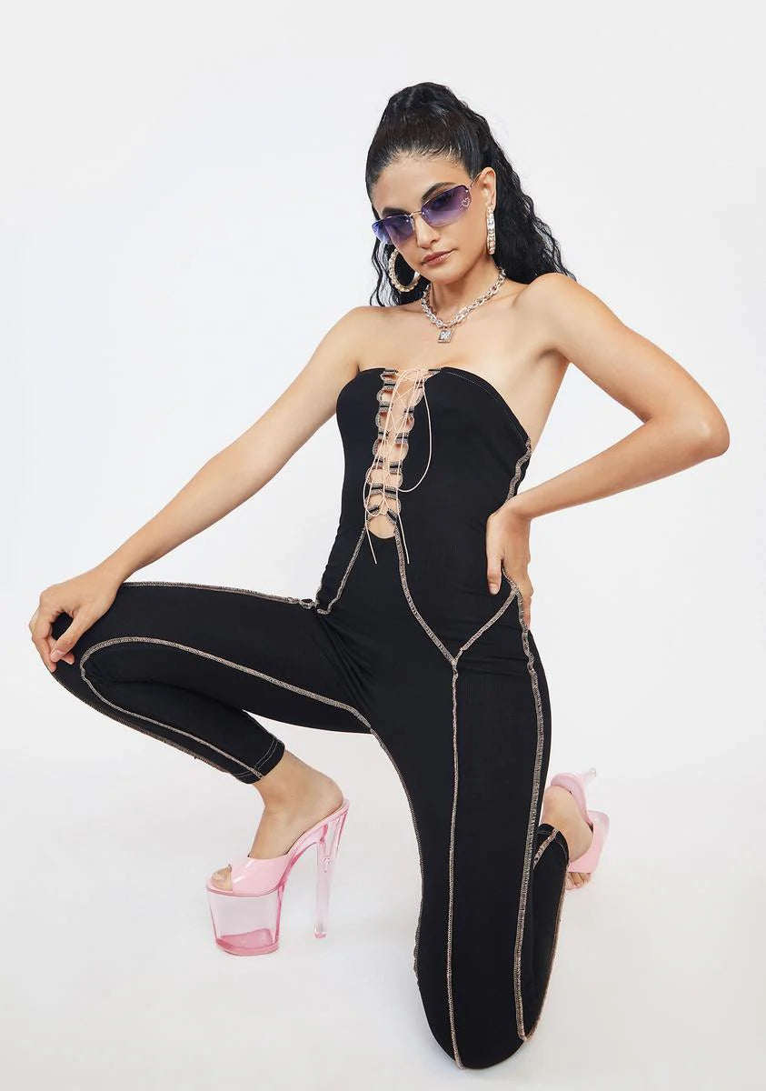 Diva Energy Lace-Up Jumpsuit