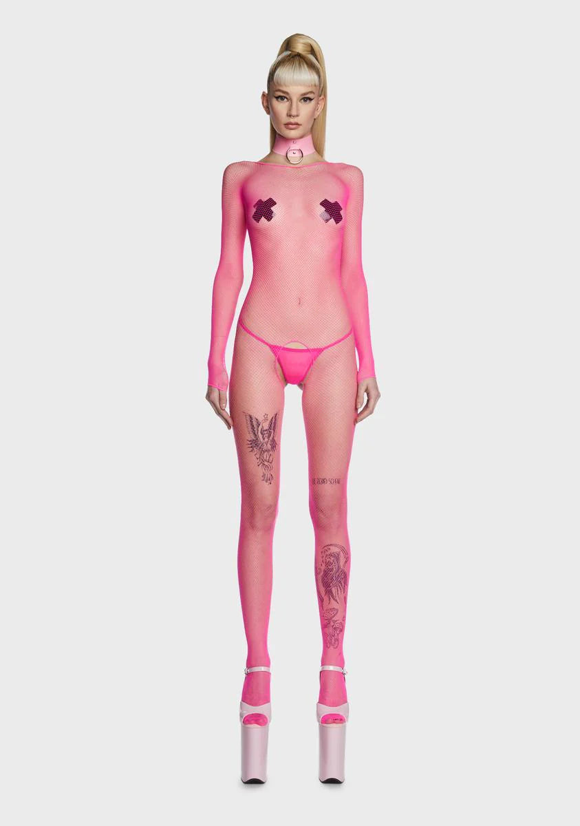 In Action Fishnet Bodystocking