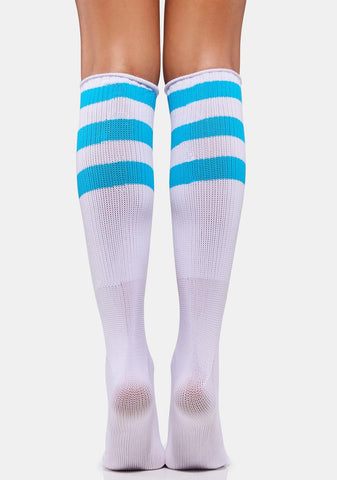 Aqua Boogie Oogie Knee High Socks