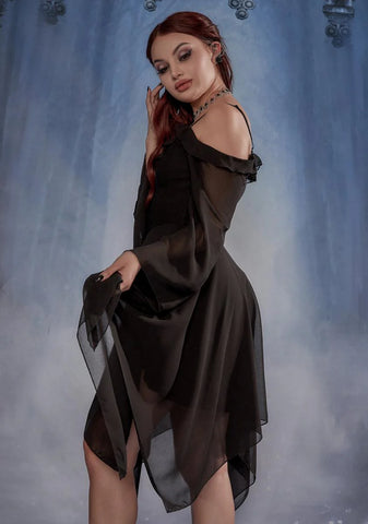 Sinister Sorceress Off The Shoulder Dress