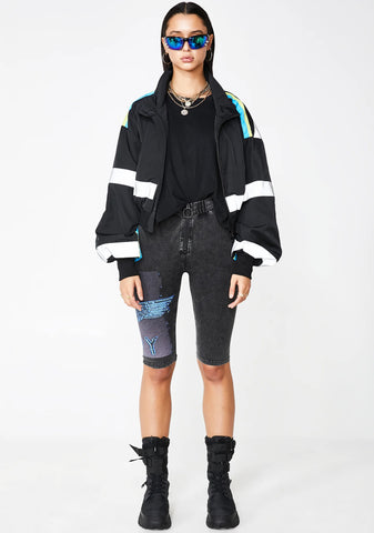 Onyx Boy Eagle Glitch Cycling Shorts