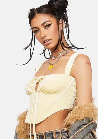 Breathe Me In Velvet Corset Top