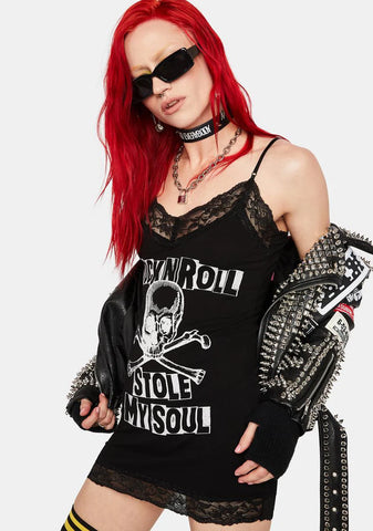 Rock N Roll Stole My Soul Cami Mini Dress