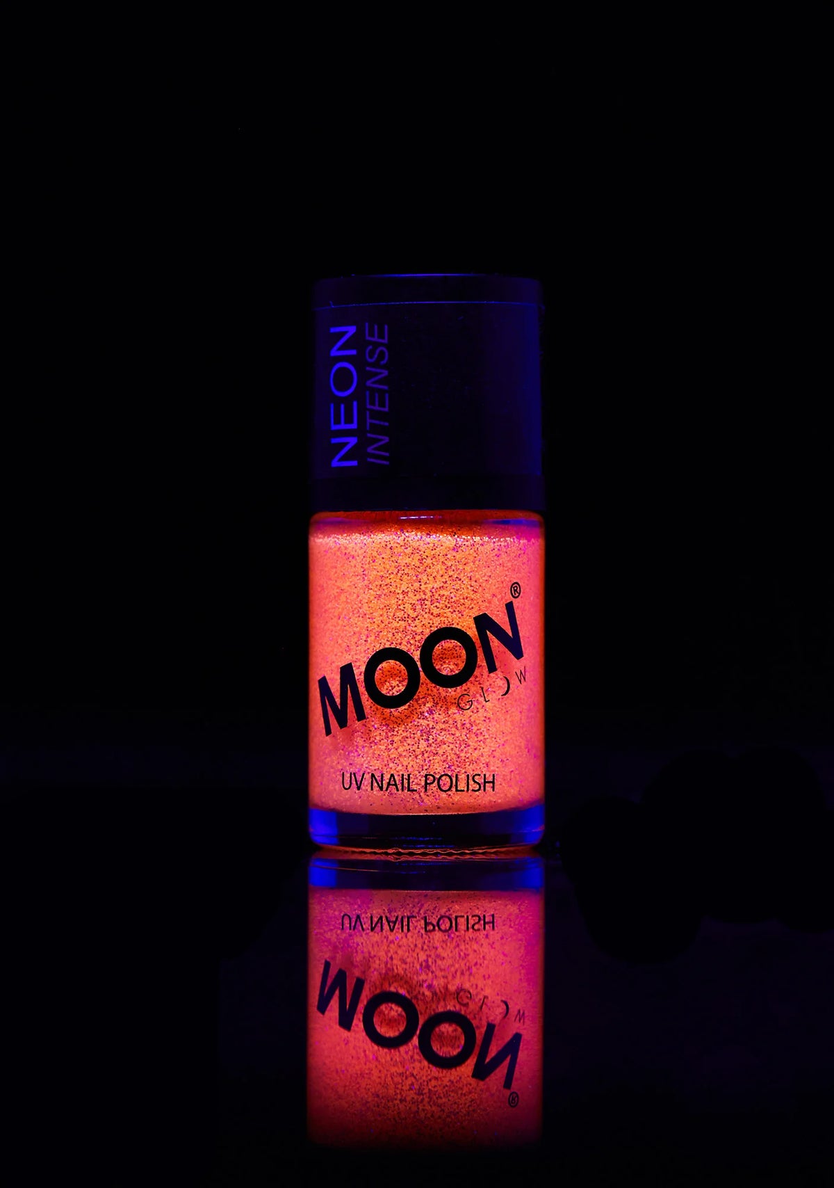 Neon Orange UV Glitter Nail Varnish