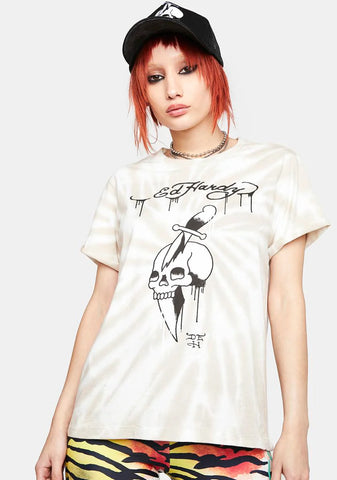 Dagger Skull Tie Dye Graphic Tee