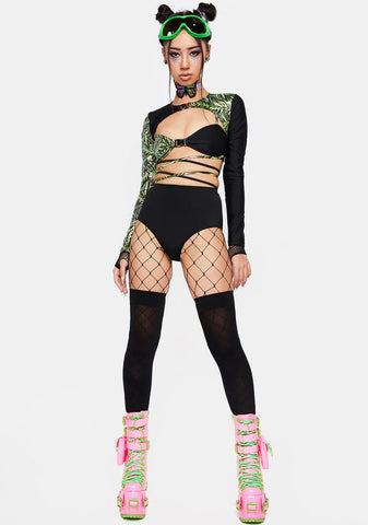 Safari Slime Cropped Sleeves