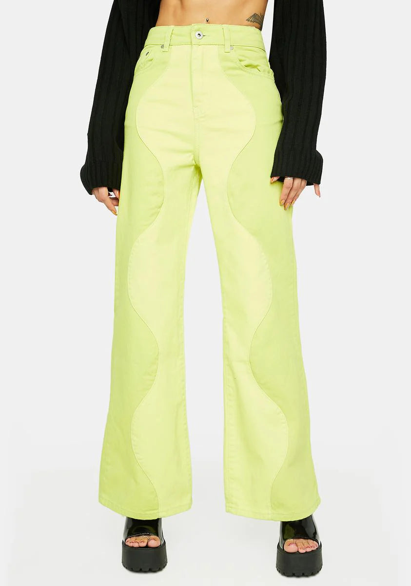 Neon Underworld Wide Leg Jeans