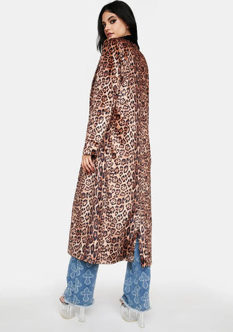 Never Changing Leopard Trench Coat
